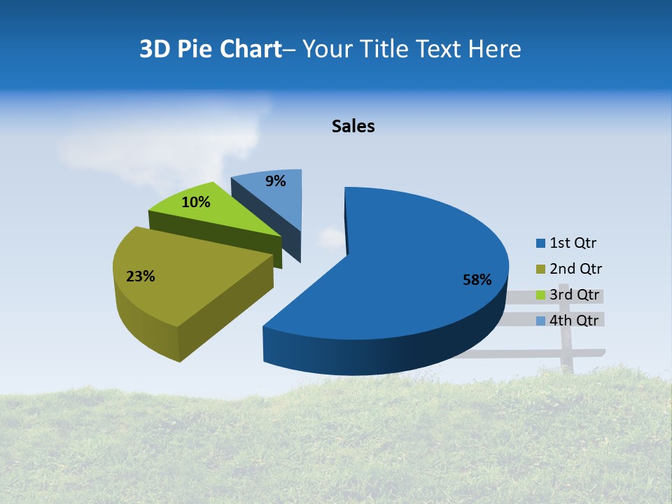 Grass Decision Clouds PowerPoint Template
