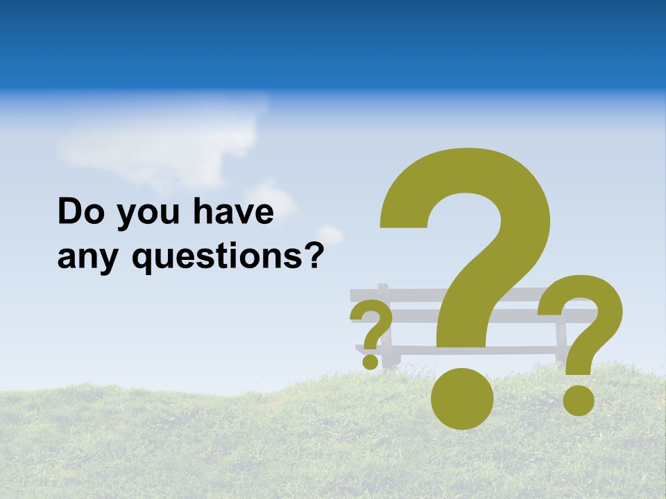 Grass Decision Clouds PowerPoint Template