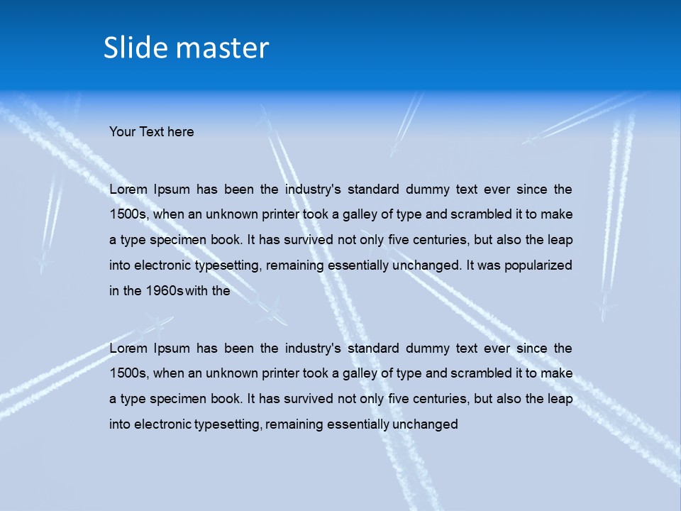 Aviation Sky Civil PowerPoint Template