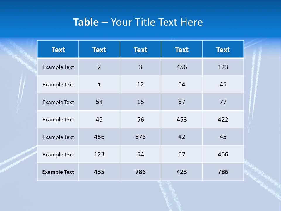 Aviation Sky Civil PowerPoint Template