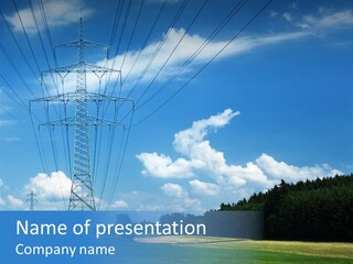 Steel Blue Network PowerPoint Template