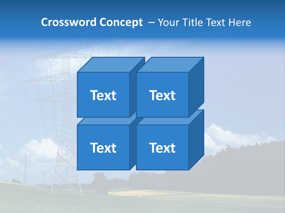 Steel Blue Network PowerPoint Template