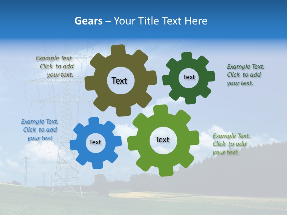 Steel Blue Network PowerPoint Template