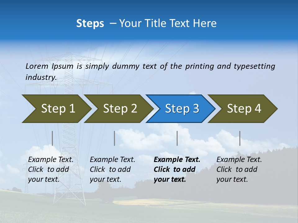 Steel Blue Network PowerPoint Template