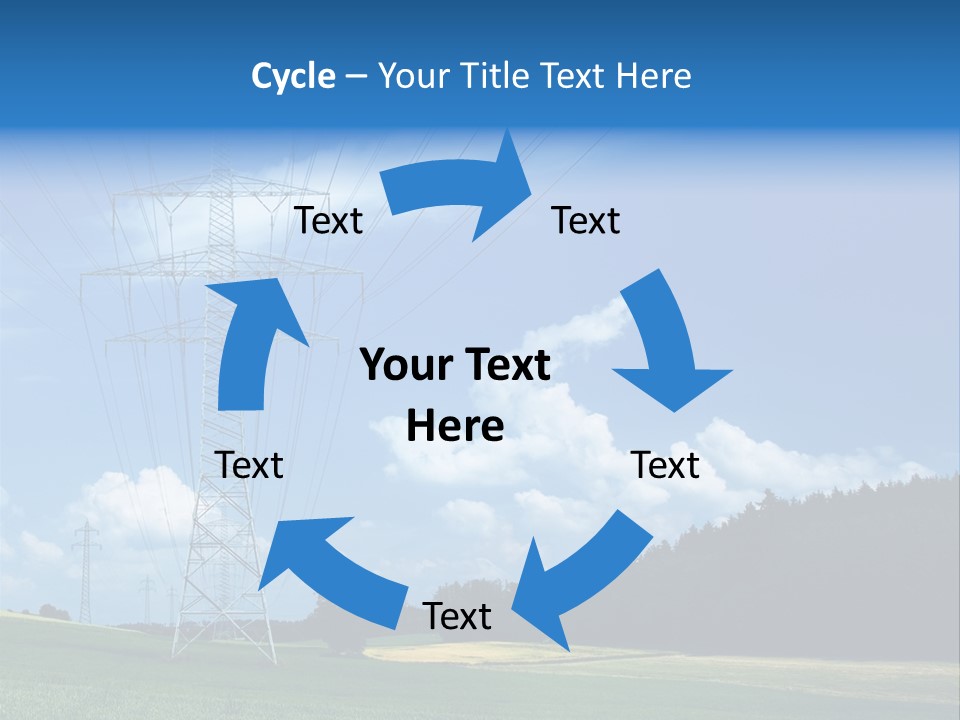 Steel Blue Network PowerPoint Template