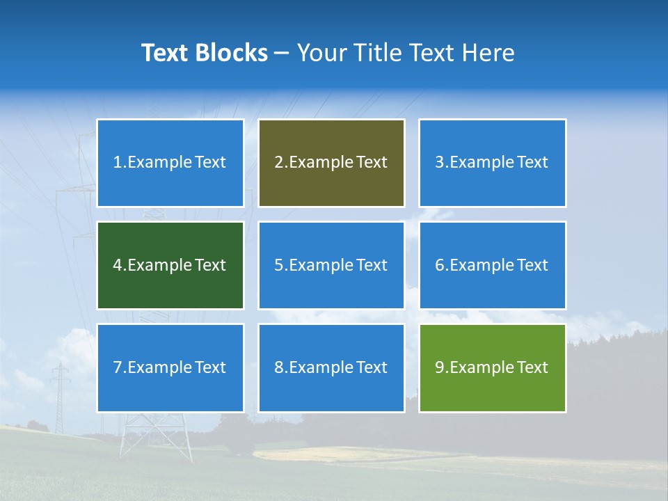 Steel Blue Network PowerPoint Template