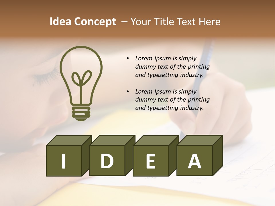 School Concept Letters PowerPoint Template