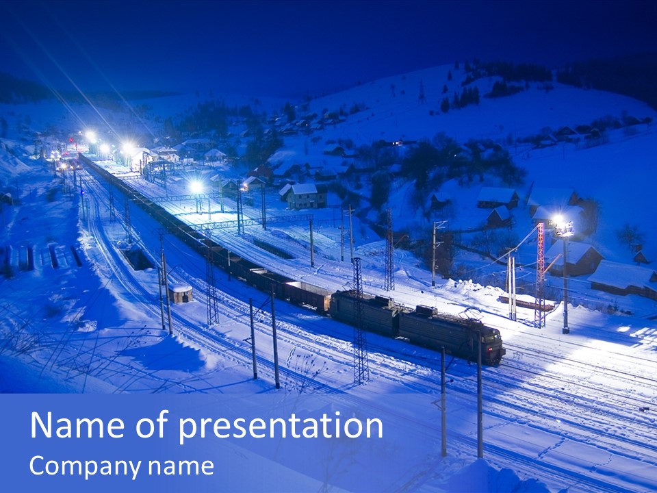 Rail Diesel Cargo PowerPoint Template