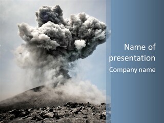 Danger Rock Smoke PowerPoint Template