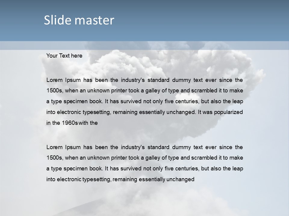 Danger Rock Smoke PowerPoint Template