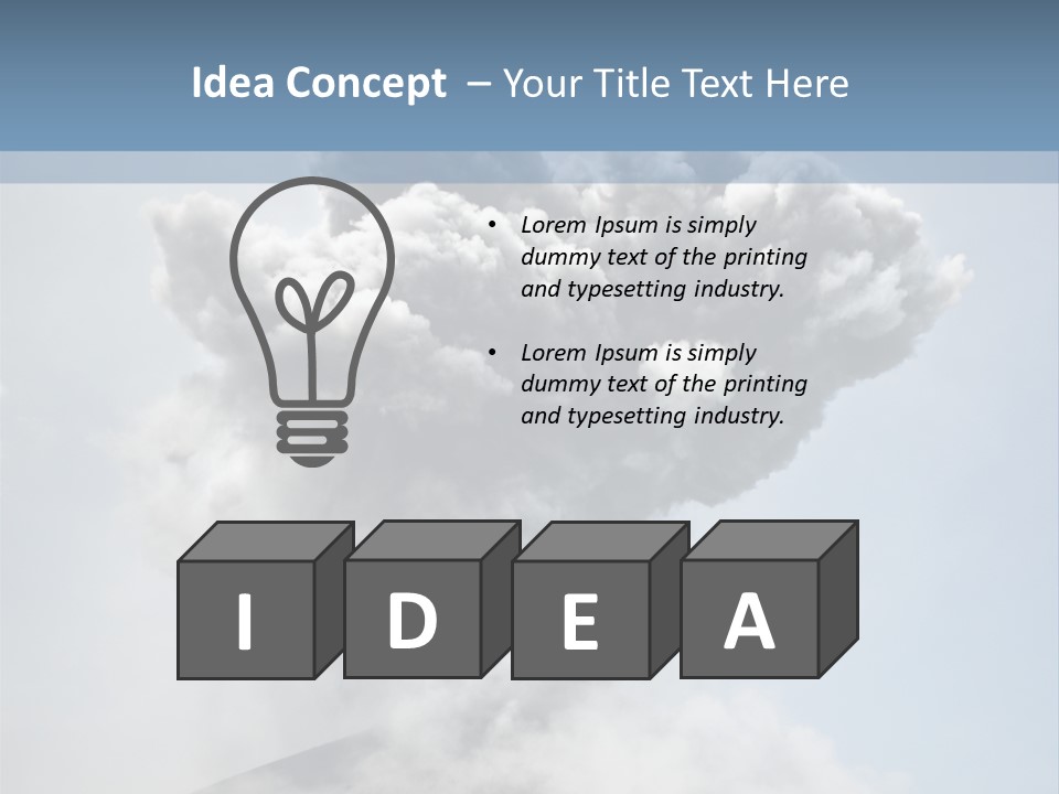 Danger Rock Smoke PowerPoint Template