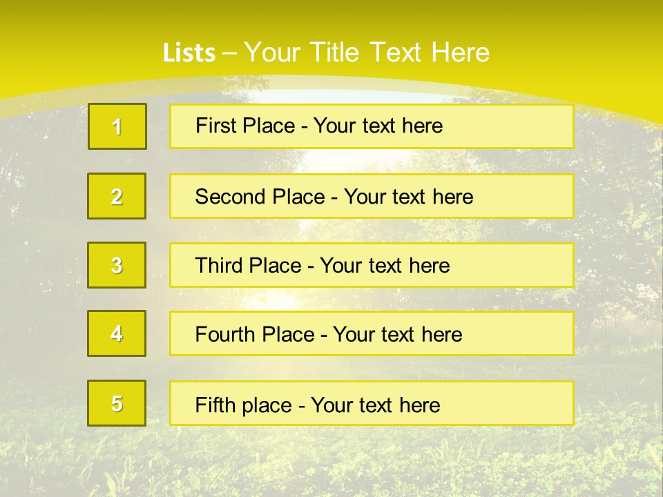 Outdoor Summer Forest PowerPoint Template