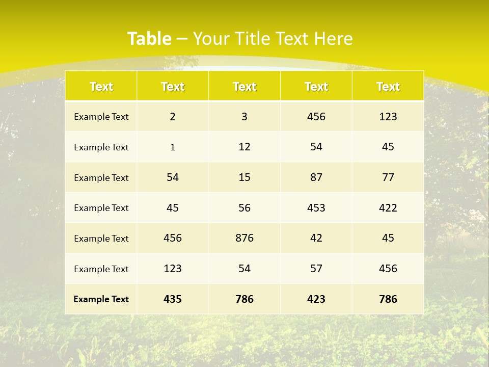 Outdoor Summer Forest PowerPoint Template