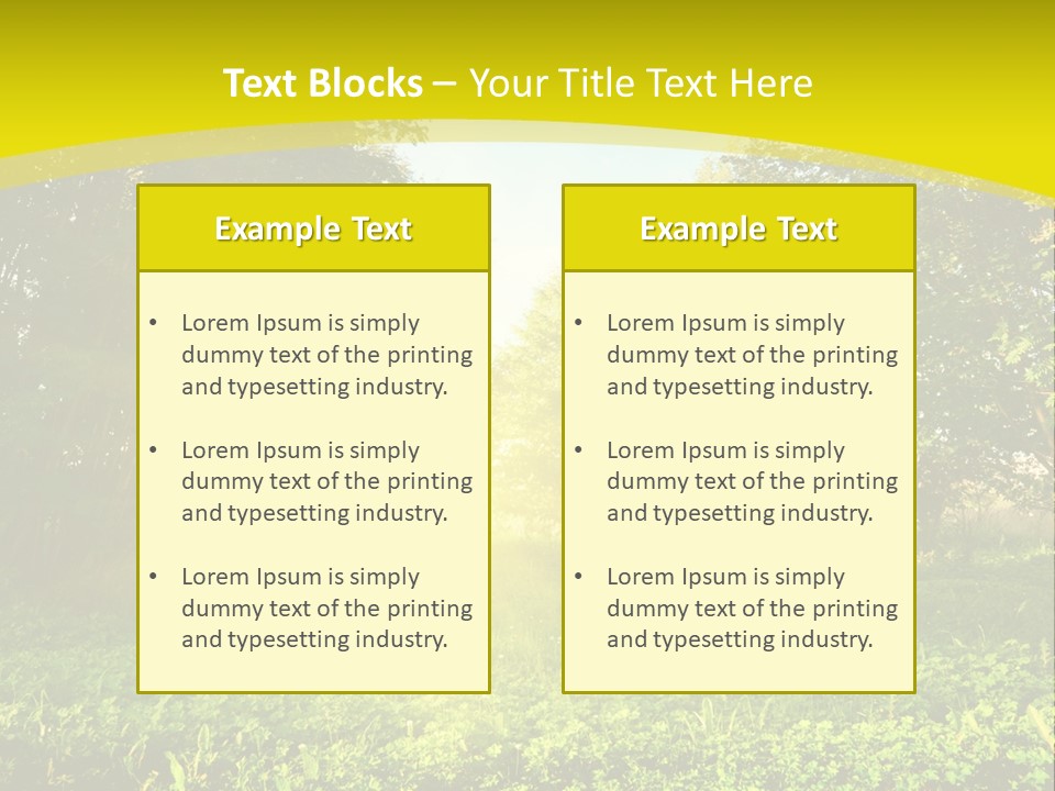 Outdoor Summer Forest PowerPoint Template