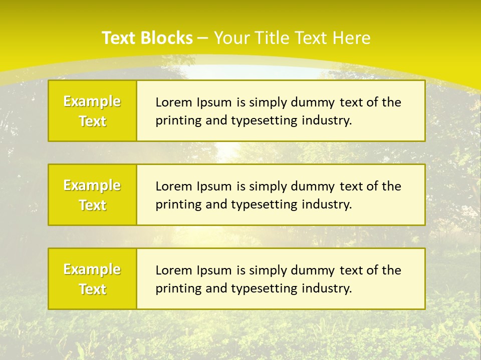 Outdoor Summer Forest PowerPoint Template