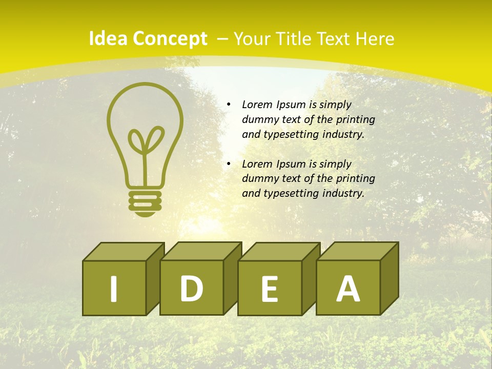 Outdoor Summer Forest PowerPoint Template