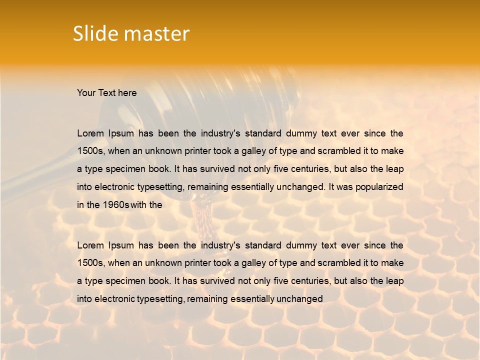 Background Honey Meal PowerPoint Template