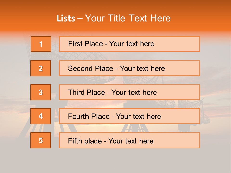 Tower Medium Dishes PowerPoint Template