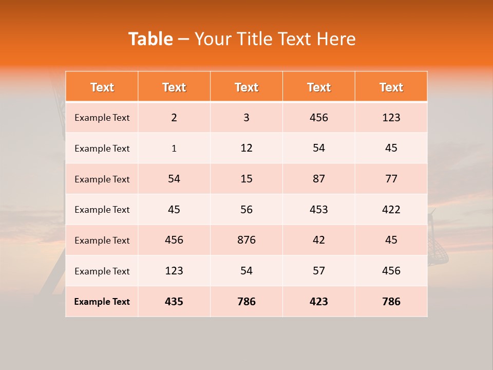 Tower Medium Dishes PowerPoint Template