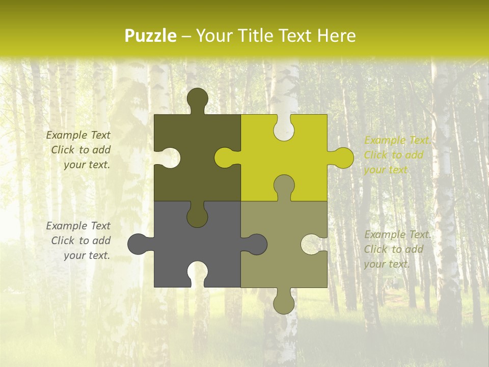 Sunny Tree Wood PowerPoint Template