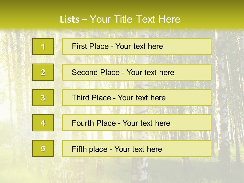 Sunny Tree Wood PowerPoint Template