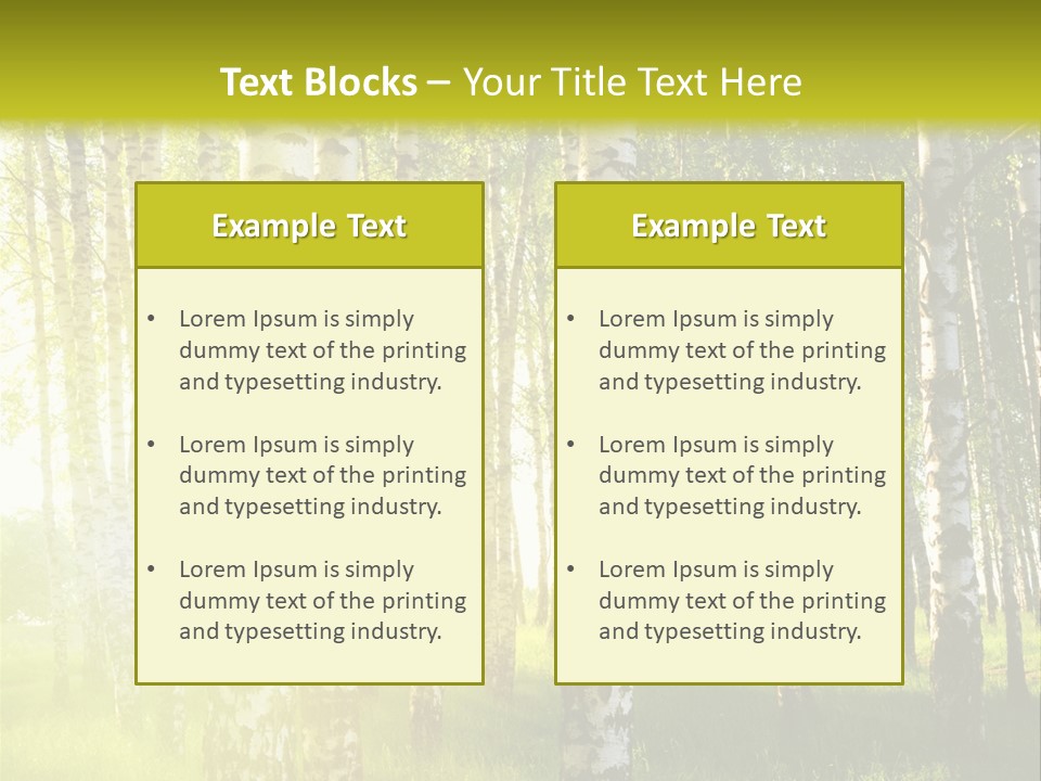 Sunny Tree Wood PowerPoint Template