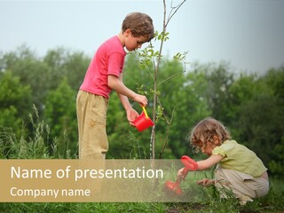 Forest Young Garden PowerPoint Template