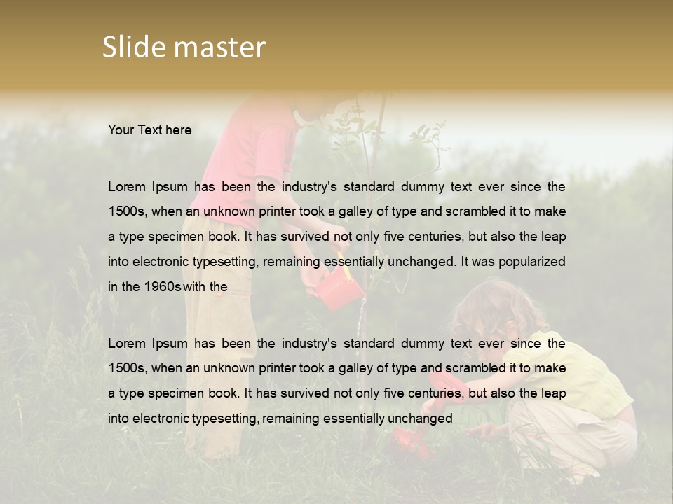 Forest Young Garden PowerPoint Template