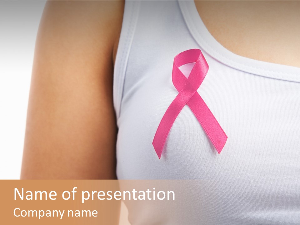 Ribbon Aids Close PowerPoint Template