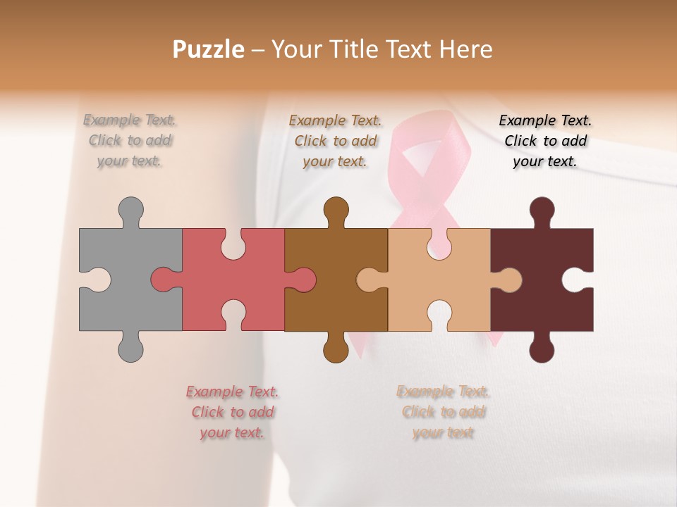 Ribbon Aids Close PowerPoint Template