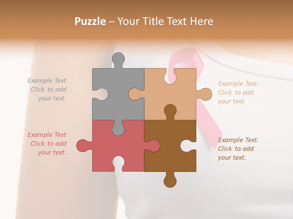 Ribbon Aids Close PowerPoint Template