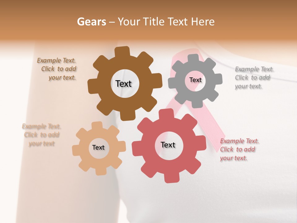 Ribbon Aids Close PowerPoint Template