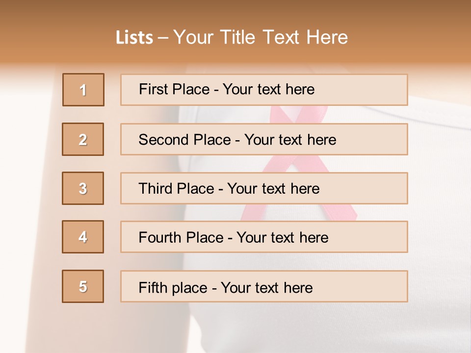 Ribbon Aids Close PowerPoint Template