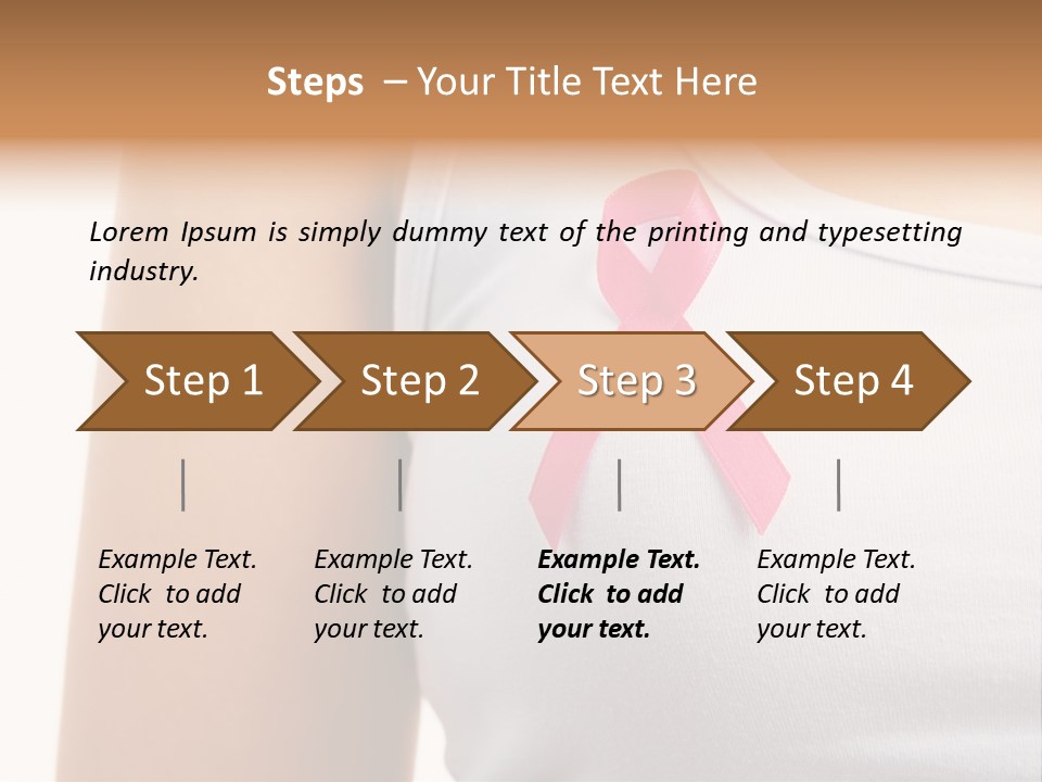 Ribbon Aids Close PowerPoint Template
