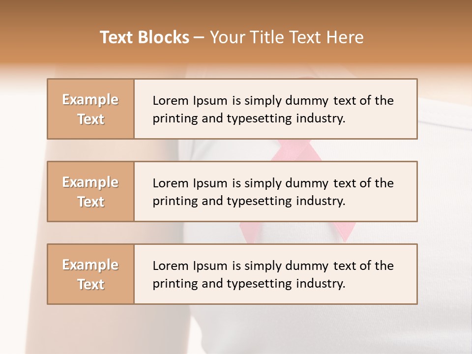 Ribbon Aids Close PowerPoint Template
