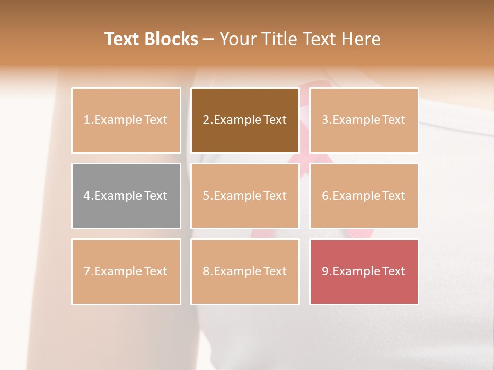Ribbon Aids Close PowerPoint Template