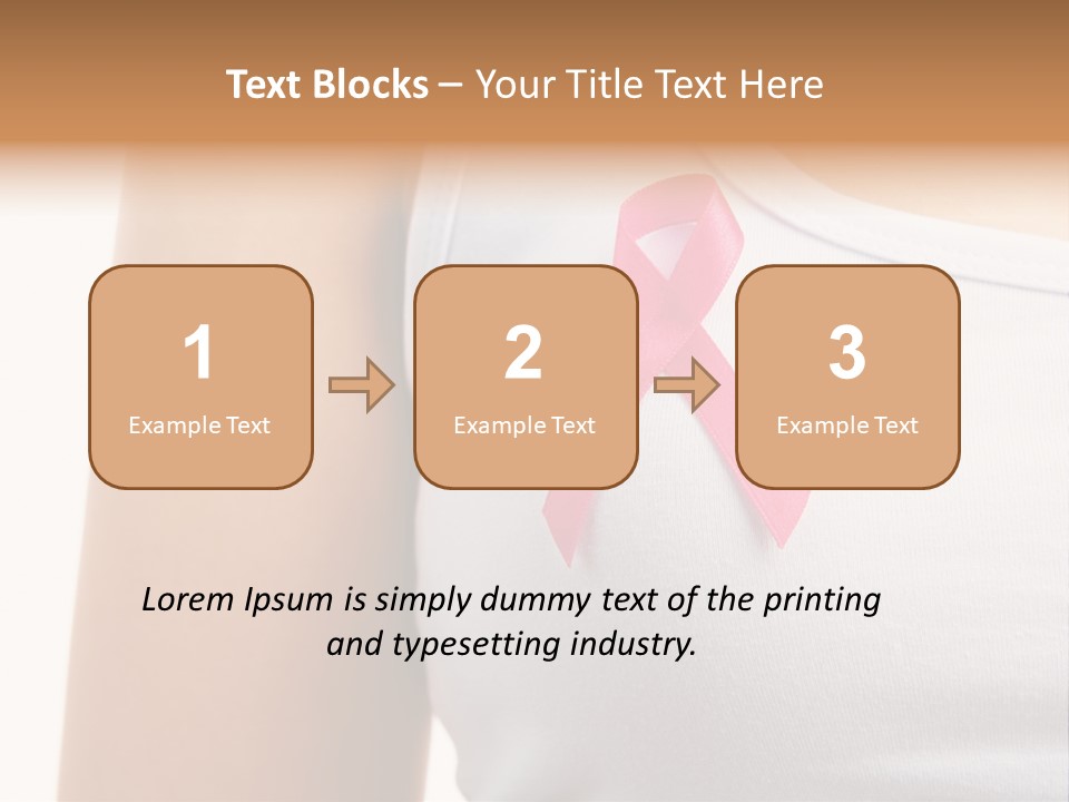Ribbon Aids Close PowerPoint Template