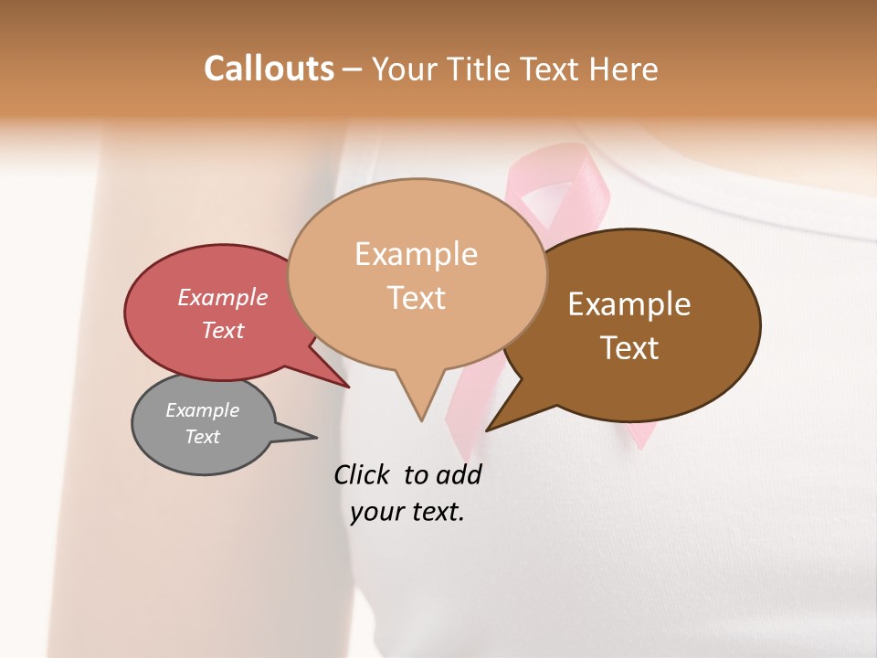 Ribbon Aids Close PowerPoint Template