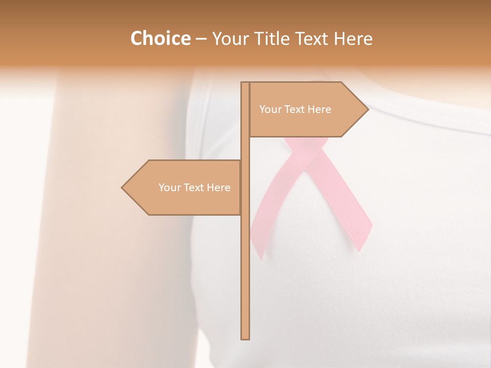 Ribbon Aids Close PowerPoint Template