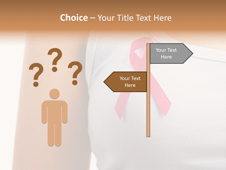 Ribbon Aids Close PowerPoint Template