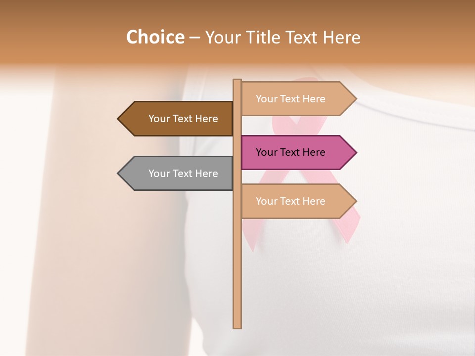 Ribbon Aids Close PowerPoint Template