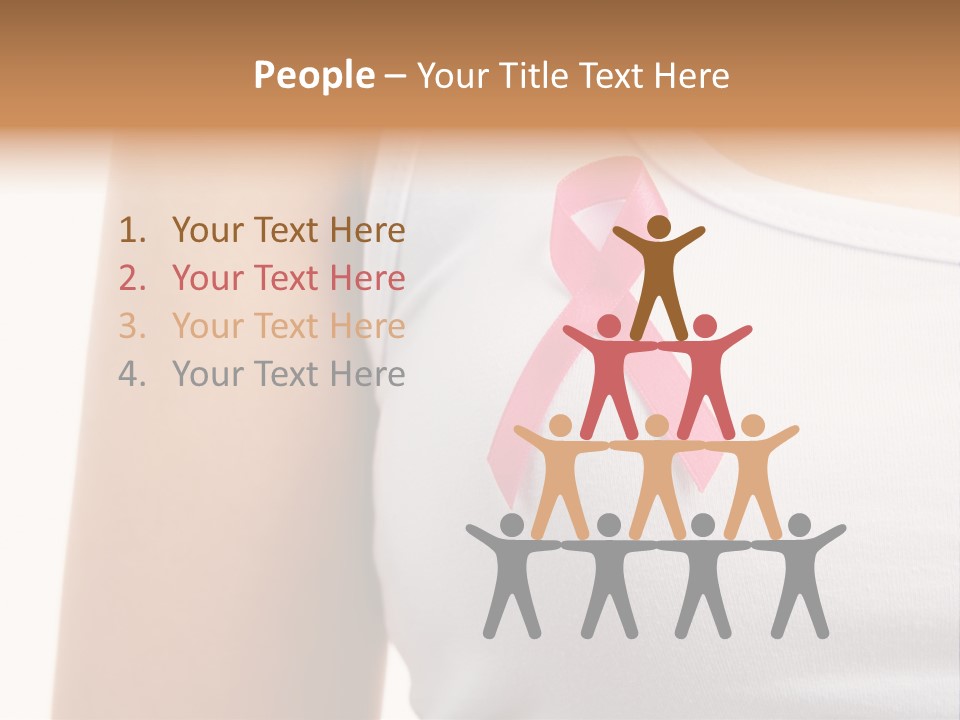 Ribbon Aids Close PowerPoint Template