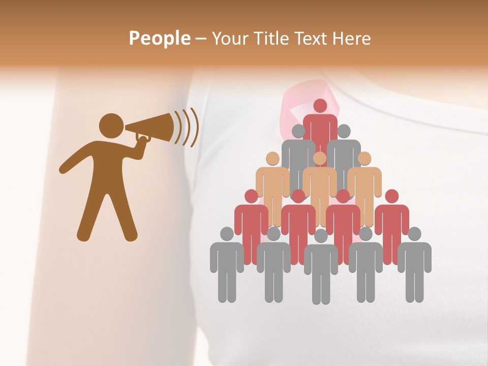 Ribbon Aids Close PowerPoint Template