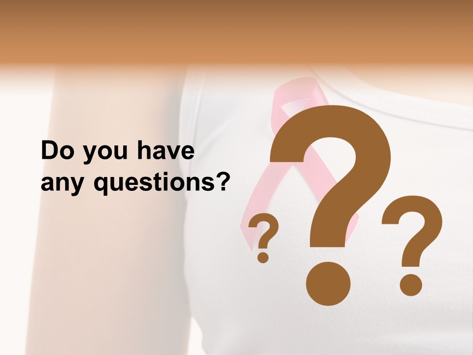 Ribbon Aids Close PowerPoint Template