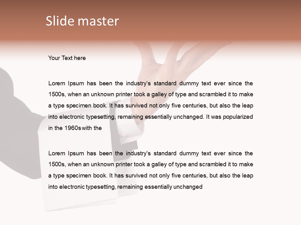 Cutout Tray Over PowerPoint Template