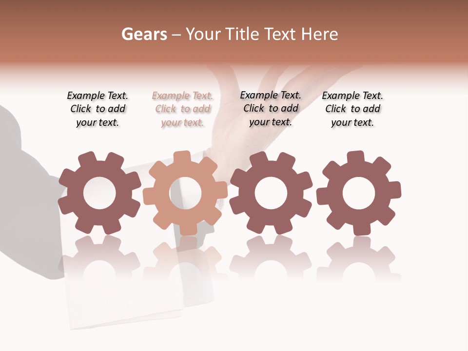 Cutout Tray Over PowerPoint Template