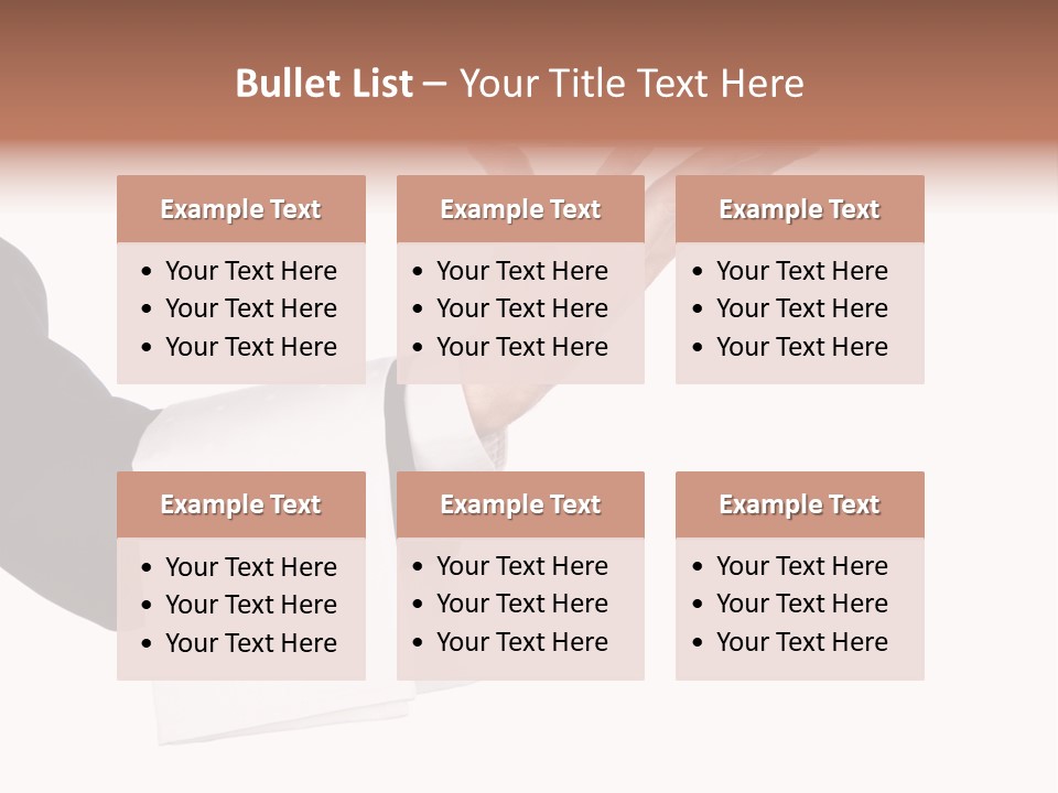 Cutout Tray Over PowerPoint Template