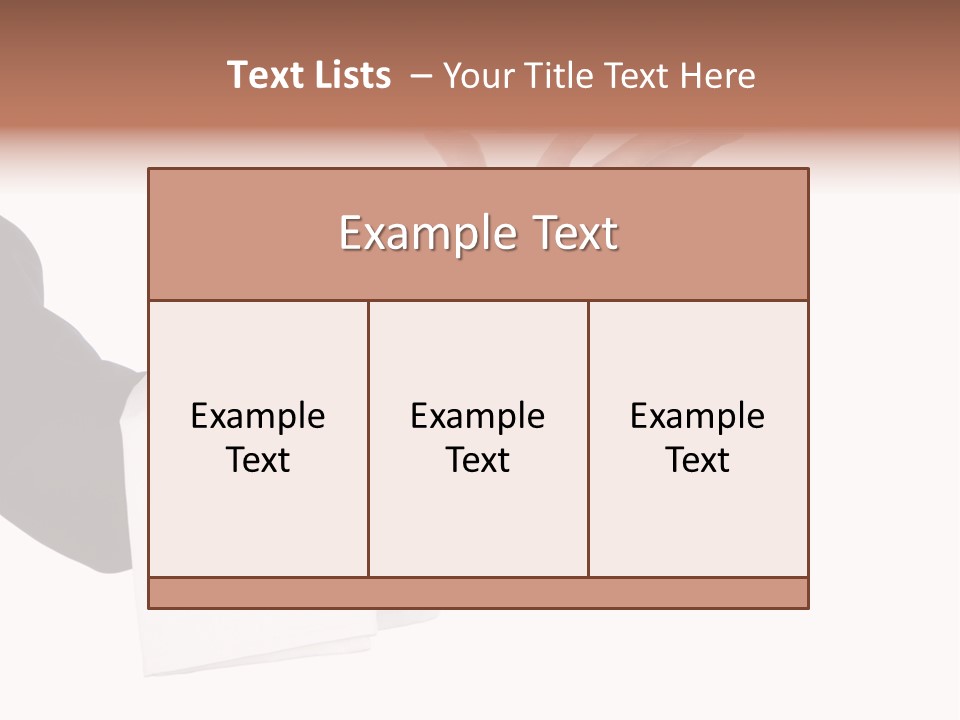 Cutout Tray Over PowerPoint Template