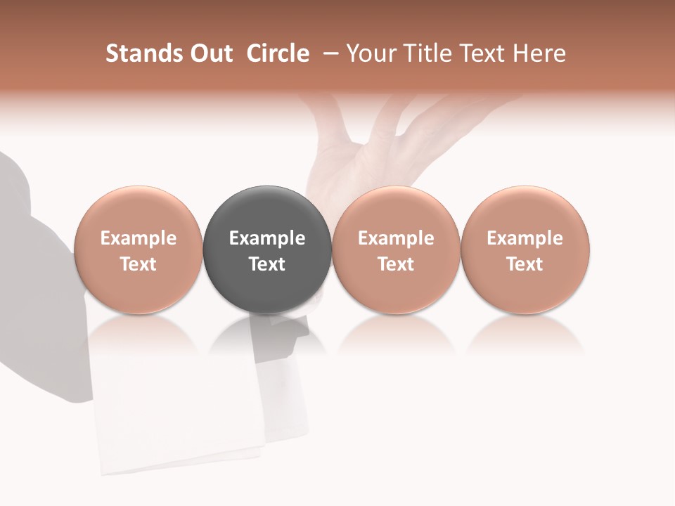 Cutout Tray Over PowerPoint Template