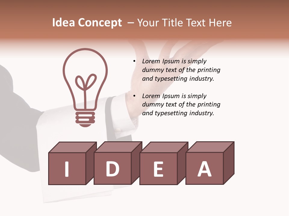 Cutout Tray Over PowerPoint Template